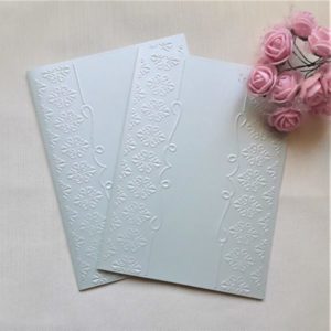 Тисненые заготовки для пригласительных в мятном цвете, 5 шт.