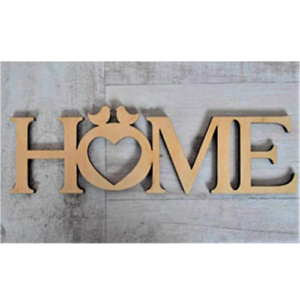Надпись из фанеры HOME, 29*8.5 см.