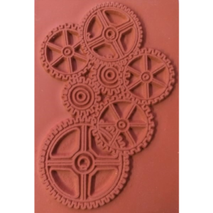 Резиновый штамп Deep Red Stamps - Gears Background.