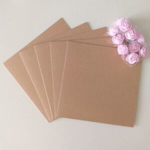 Заготовки для открыток 15*15 см, крафт, 250 гр/м2, 5 шт.