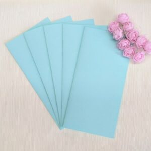 Заготовки для открыток 10*20 см, фактурные, бирюзовые, 160 гр/м2. Набор 5 штук.