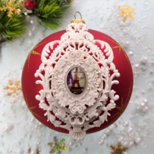 Гибкий комплект Ажурная рамка + Барокко + сеттинг со стеклянным кабошоном Париж.