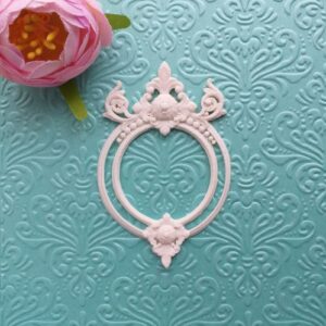 Ажурная рамка круглая, гибкая, 7,5*5 см.