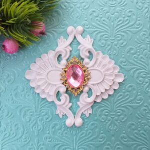Вензеля гибкие Ретро со стразовым украшением, 8*8 см.