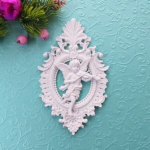 Вікторіанська рамка велика + Ангел зі скрипкою, 14,5*9 см.
