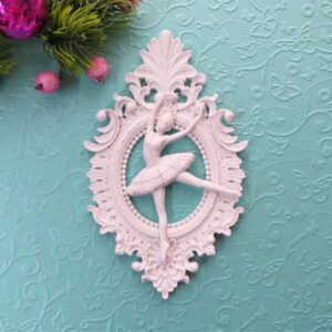 Вікторіанська рамка велика + Балерина ретро №1, 14,5*9 см.