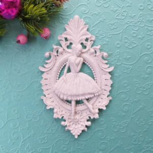 Набір Вікторіанська рамка велика + Балерина ретро №2, 14,5*9 см.