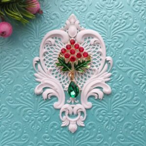 Ажурний гнучкий декор у комплекті з брошкою Ягоди