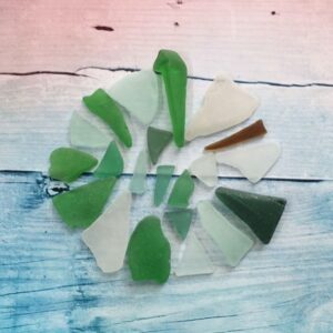 Морське скло Sea glasses №5, 21 шт., 50 грам.