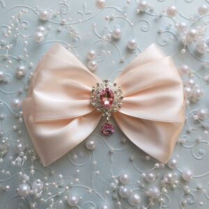 Серединка з підвісом Срібляста з рожевими кристалами, 4,7*2,5 см.