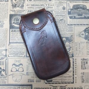 Чохол для iPhone 14 Plus із клапаном, колір коричневий, шкіра.