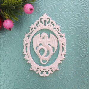 Рамка Бароко велика ажурна з драконом, 6*8,7 см.