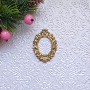 Рамка Морозна-міні гнучка, золотий металік, 3,2*4,5 см.