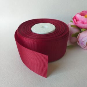 Стрічка репсова 4 см, бордова, 1 метр.
