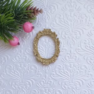 Гнучка овальна рамка, античне золото, 3,2*4,5 см.